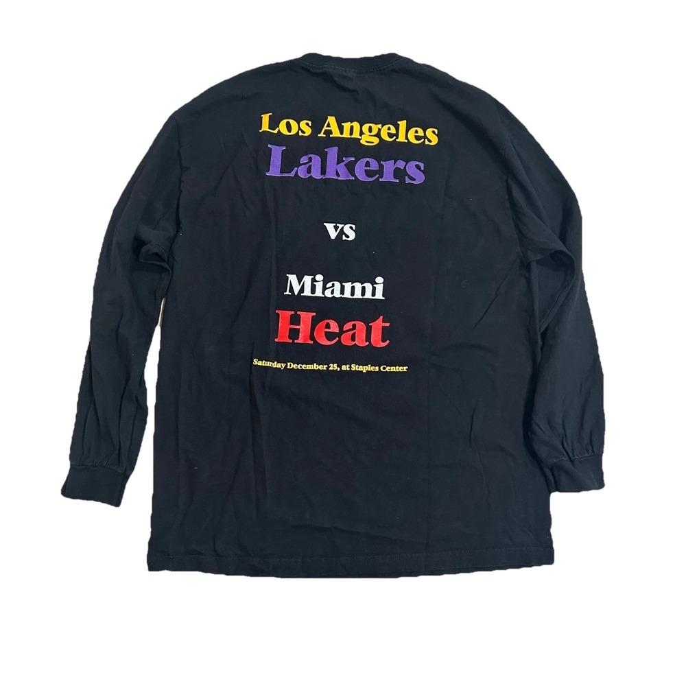 Vintage Alstyle Lakers vs Heat Christmas Day Kobe Shaq Long Sleeve Shirt XL 2004